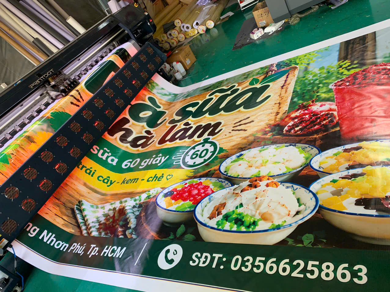In bạt hiflex đế xám HCM