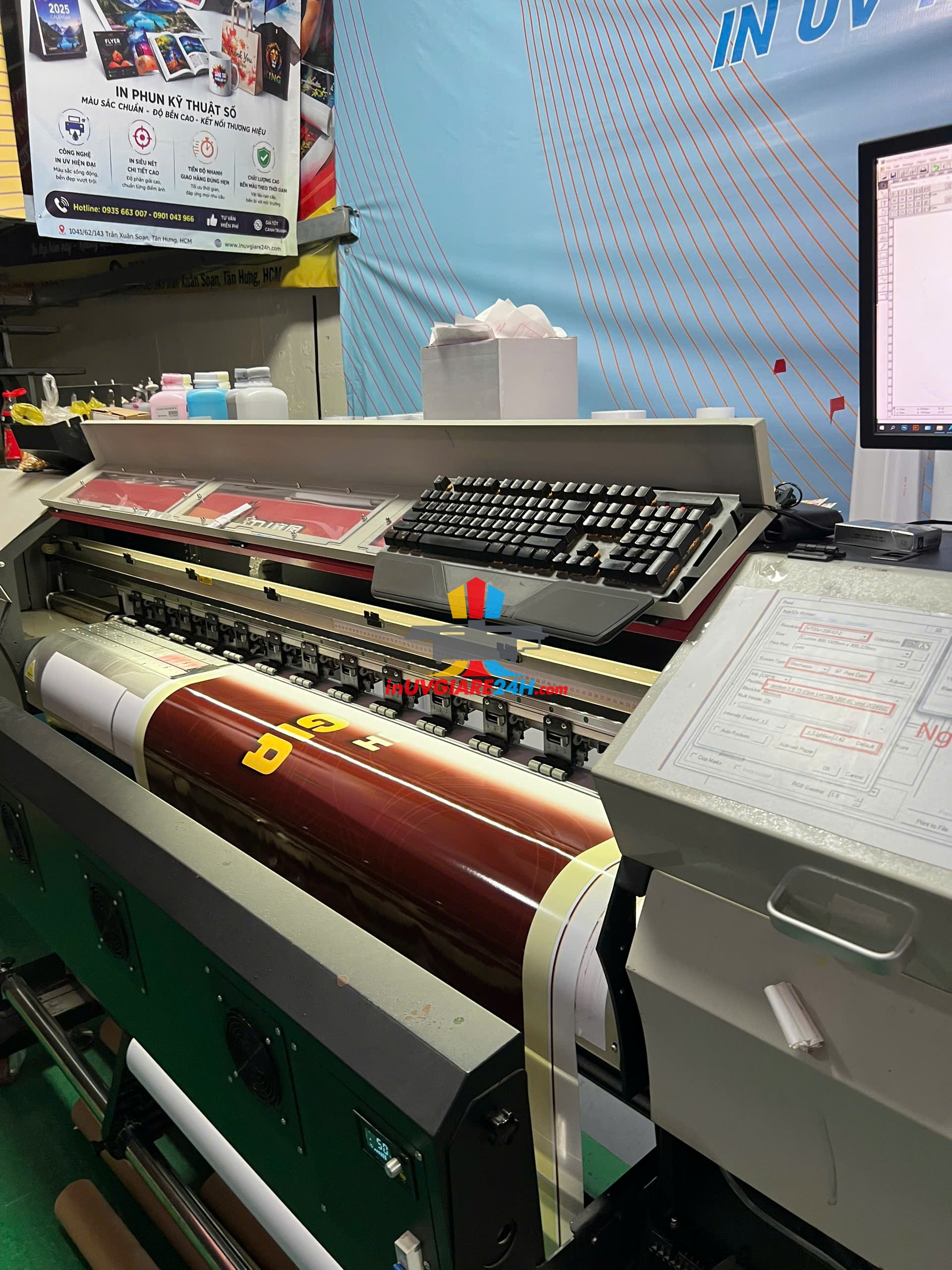 In UV decal sữa