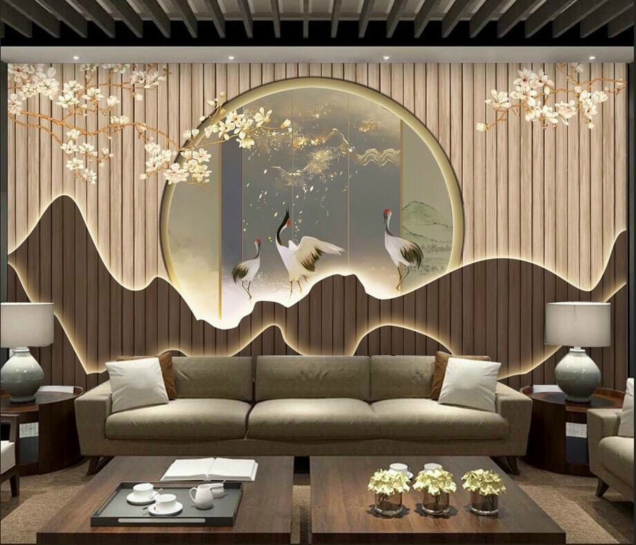 Tranh dán tường 3D nguyên tấm cho không gian vô cực