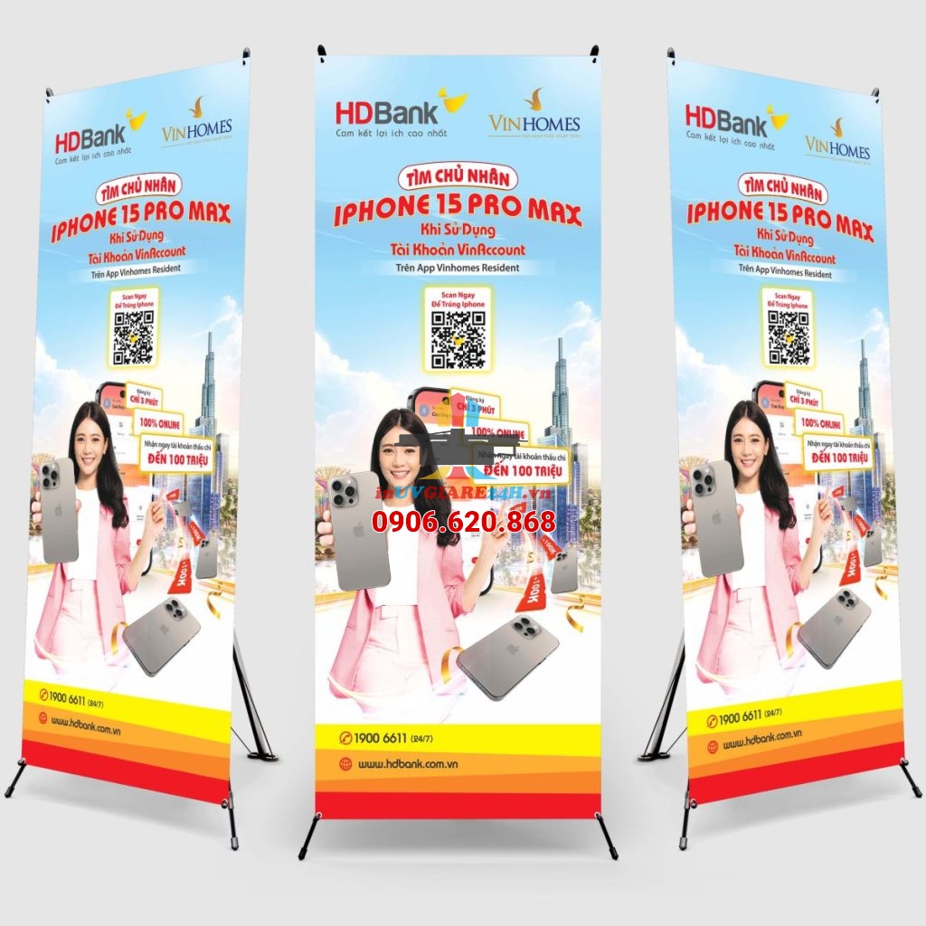 In Standee chữ X là gì? Ưu điểm và ứng dụng phổ biến trong quảng cáo