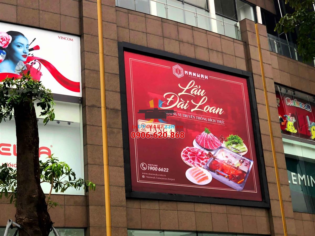 Ứng dụng của in bạt Hiflex đế xám trong quảng cáo ngoài trời và trong nhà