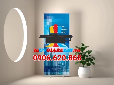 In standee cuộn cao cấp – Hình ảnh sắc nét, khung chắc chắn
